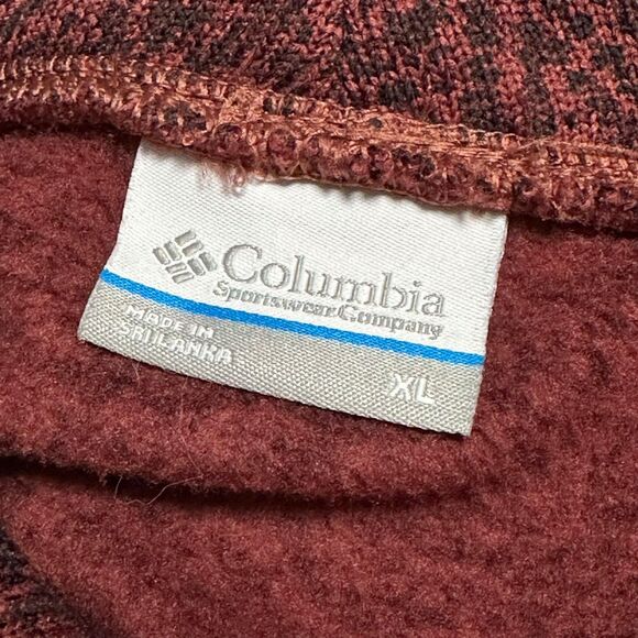 Columbia Drop Shoulder Cowl Neck Dark Red Sweatshirt Size XL - Picture 7 of 10